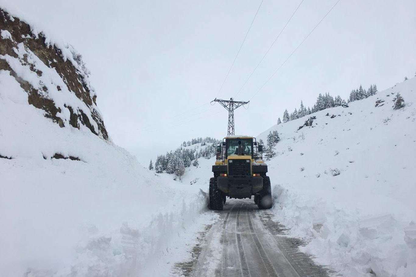 Muş`ta kar ve tipi nedeniyle 159 yerleşim biriminin yolu kapalı
