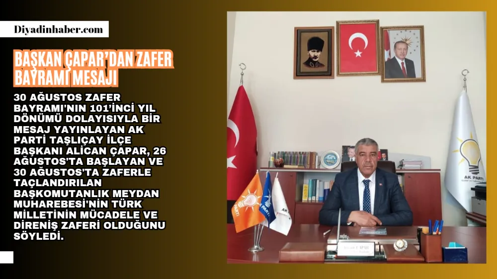 Başkan Alican Çapar’dan Zafer Bayramı Mesajı