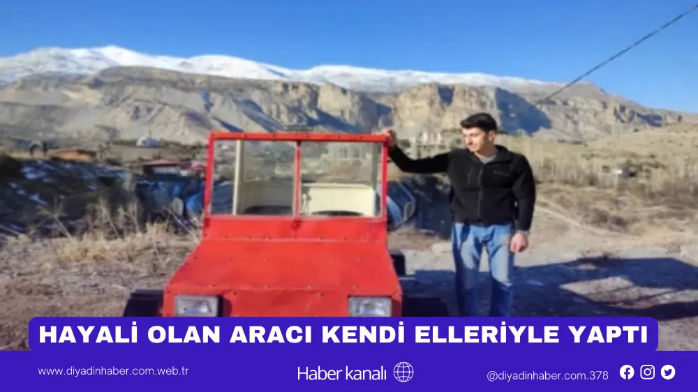 HAYALİ OLAN ARACI KENDİ ELLERİYLE YAPTI.