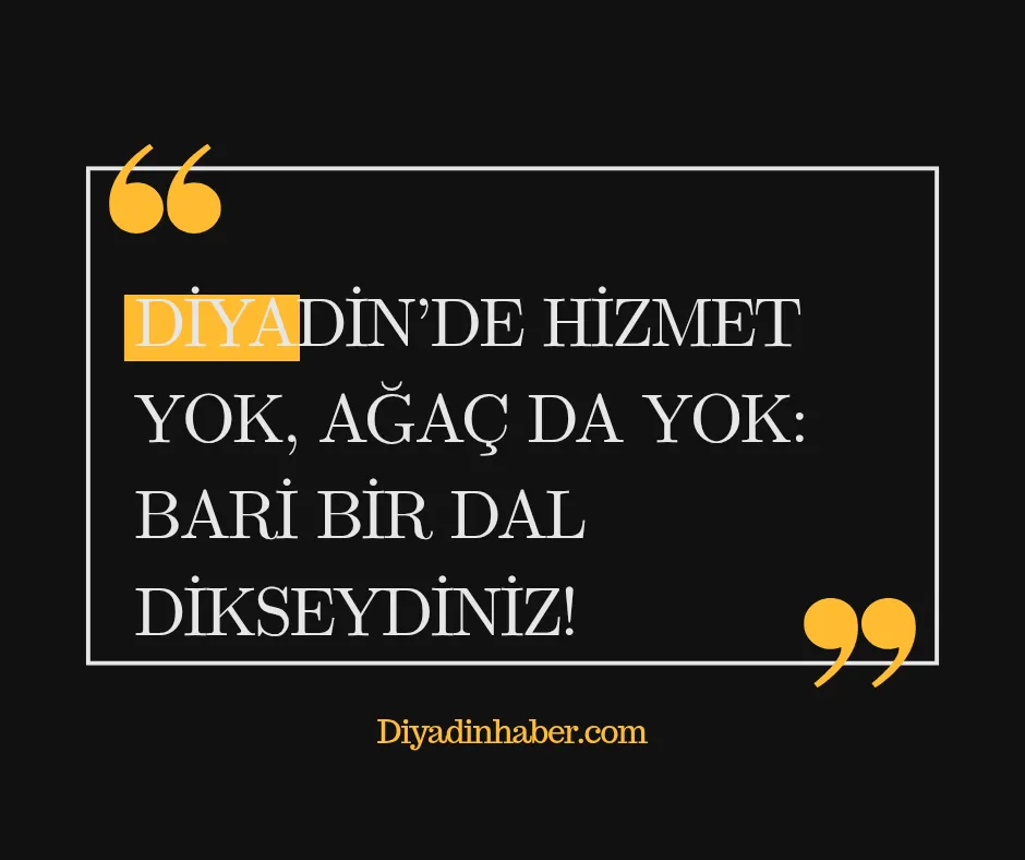 Diyadin’de Hizmet Yok, Ağaç da Yok: Bari Bir Dal Dikseydiniz!