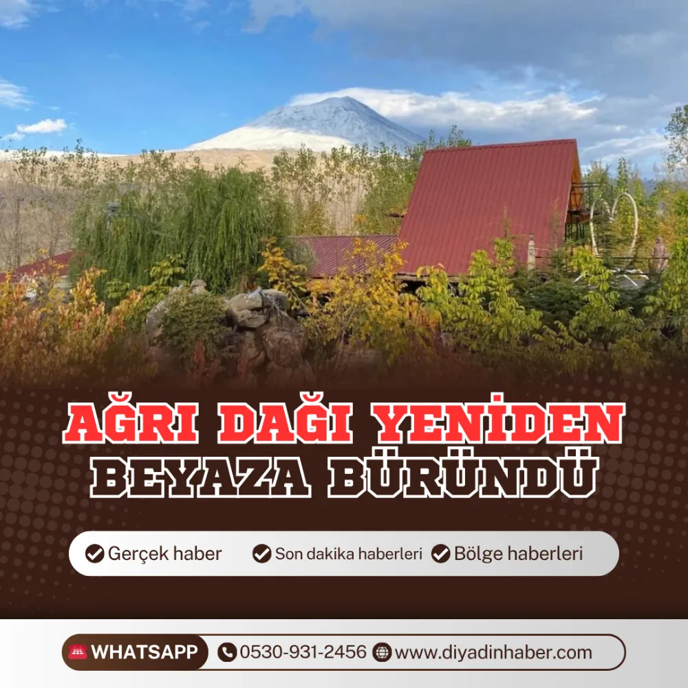 Ağrı Dağı yeniden beyaza büründü.