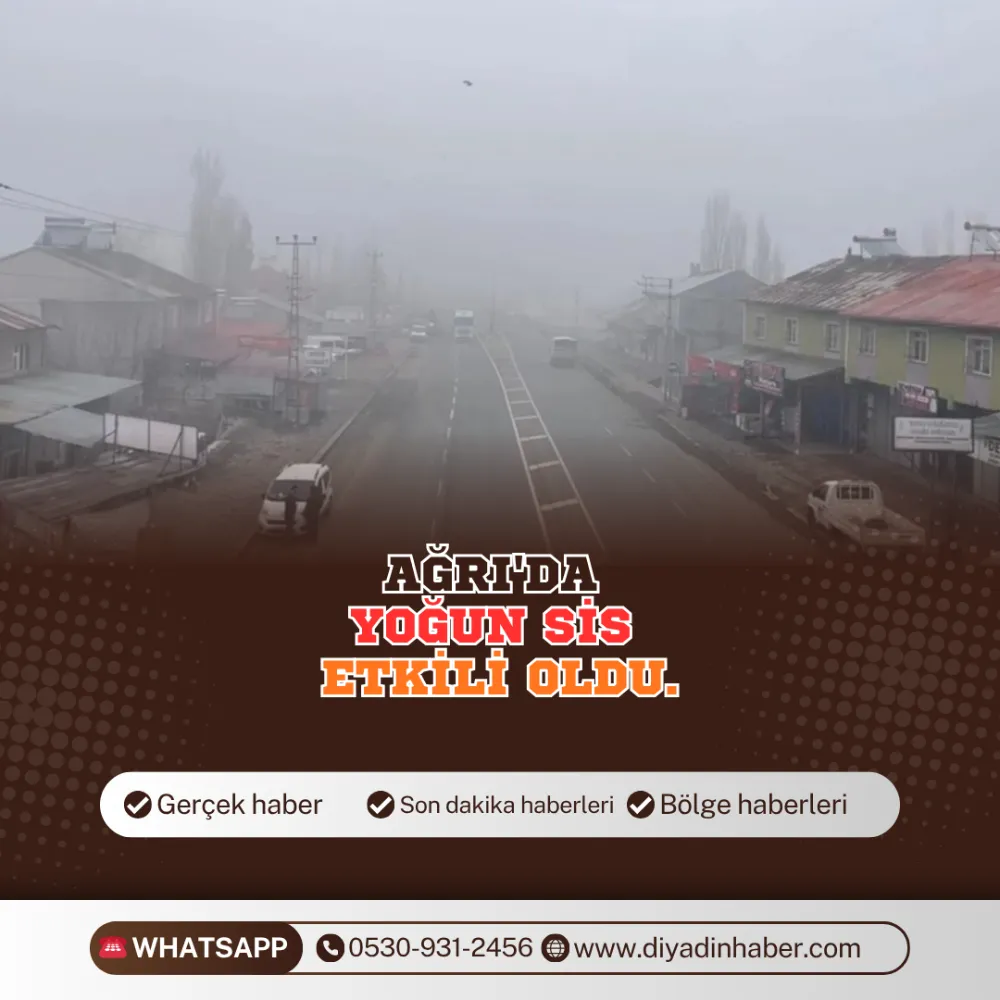 Ağrı’da yoğun sis etkili oldu.