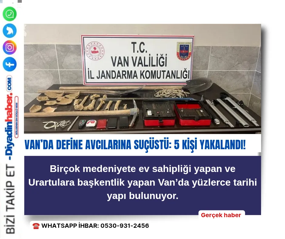 Van’da define avcılarına suçüstü: 5 kişi yakalandı!