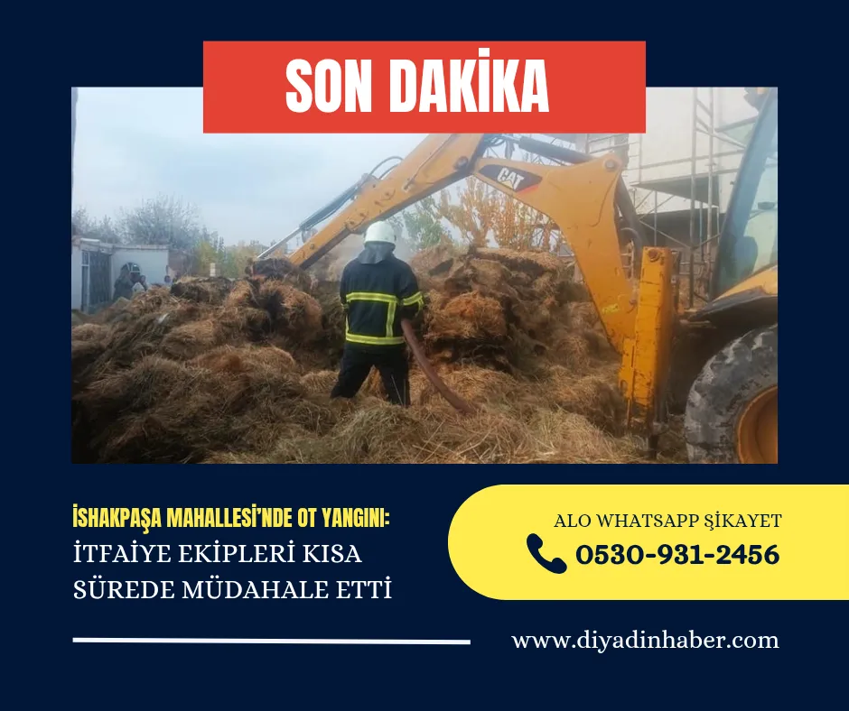 İSHAKPAŞA MAHALLESİ’NDE OT YANGINI: İTFAİYE EKİPLERİ KISA SÜREDE MÜDAHALE ETTİ.