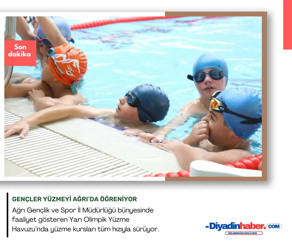 Gençler Yüzmeyi Ağrı’da Öğreniyor.