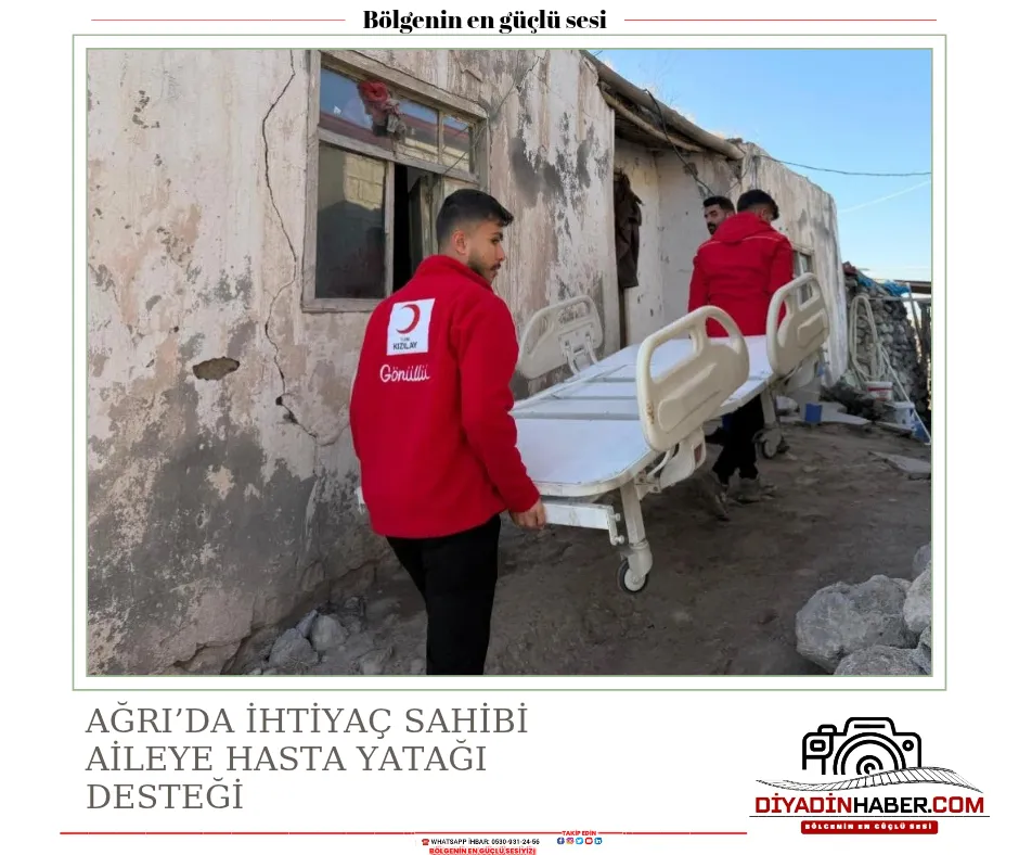 Ağrı’da İhtiyaç Sahibi Aileye Hasta Yatağı Desteği