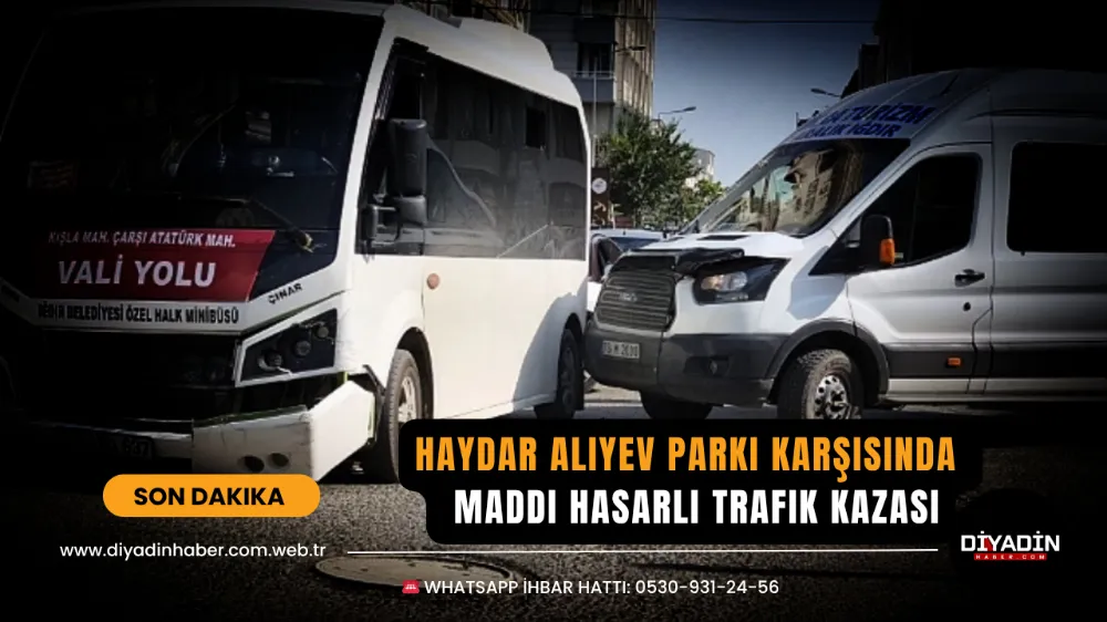 Haydar Aliyev Parkı Karşısında Maddi Hasarlı Trafik Kazası