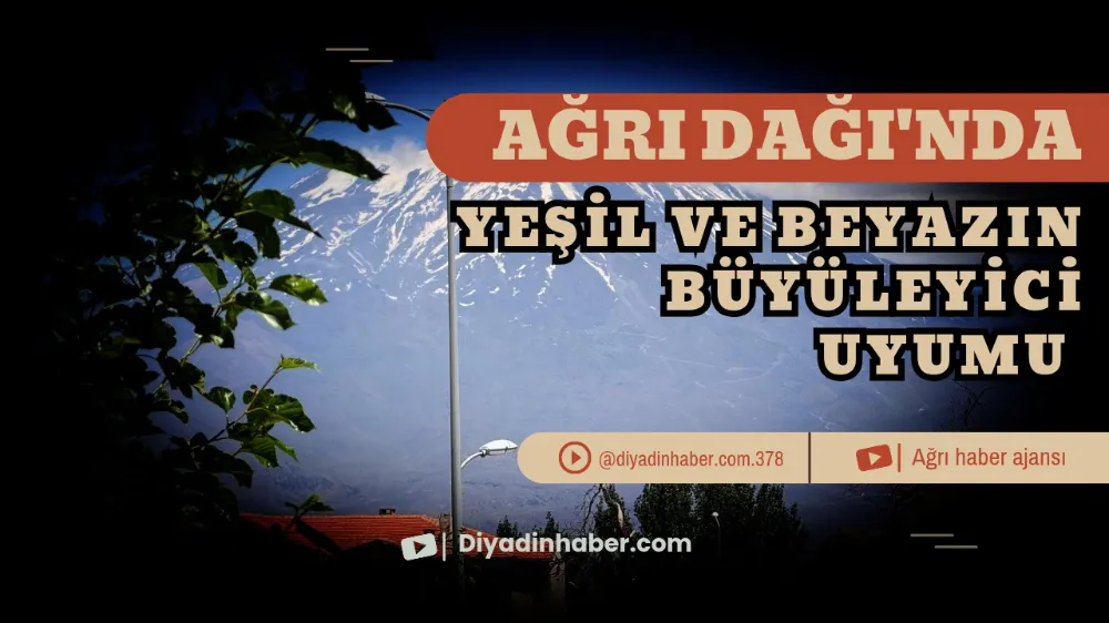 Ağrı Dağı’nda Yeşil ve Beyazın Büyüleyici Uyumu