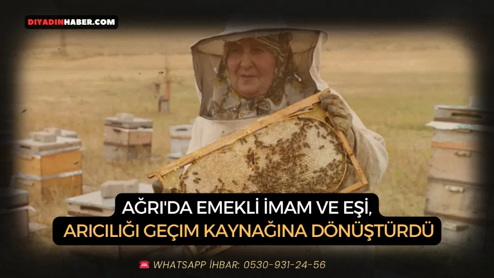 Ağrı’da Emekli İmam ve Eşi, Arıcılığı Geçim Kaynağına Dönüştürdü.