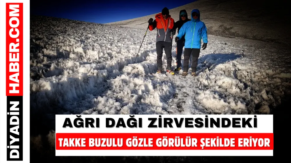Ağrı Dağı’nın Zirvesindeki Takke Buzulu Gözle Görülür Şekilde Eriyor.