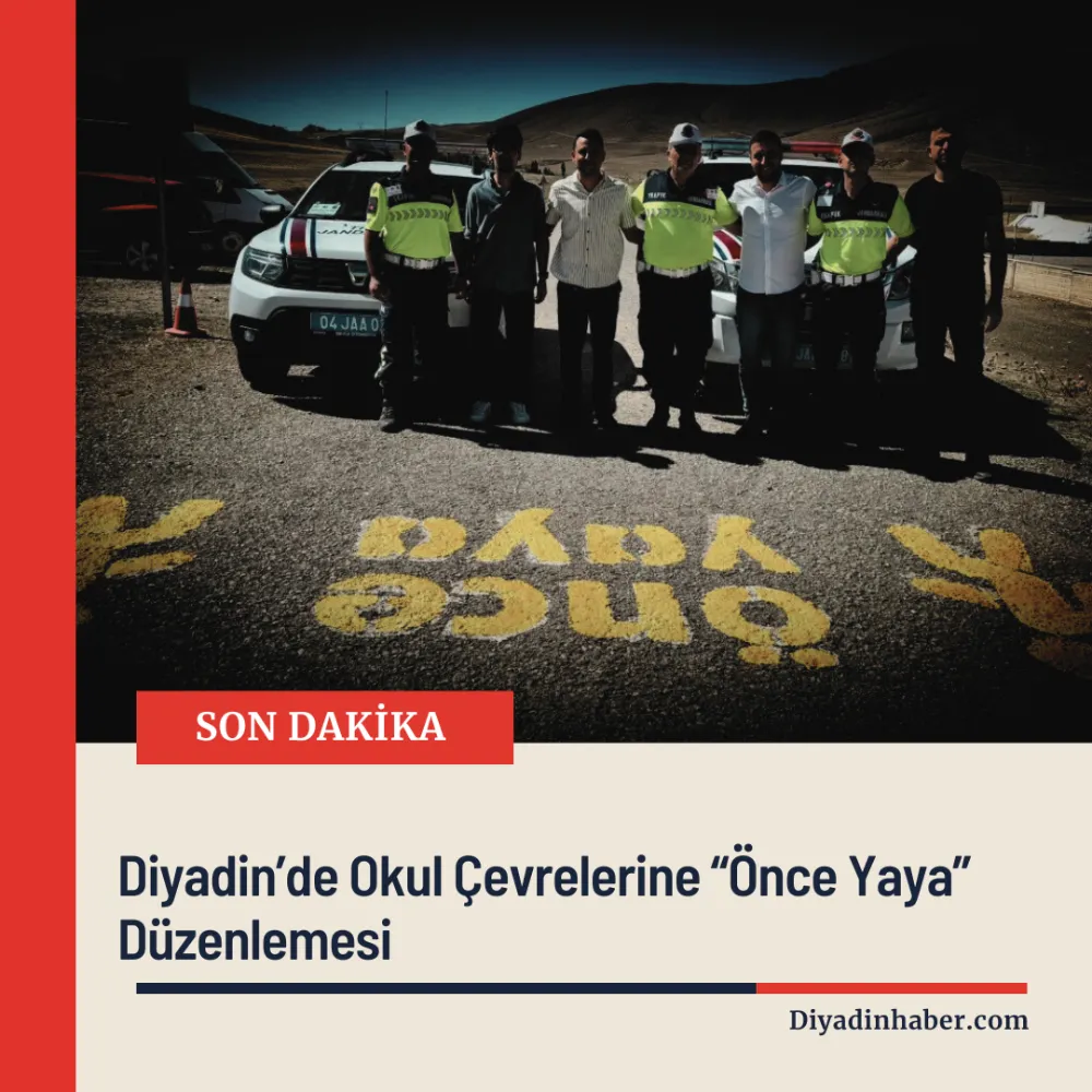 Diyadin’de Okul Çevrelerine “Önce Yaya” Düzenlemesi