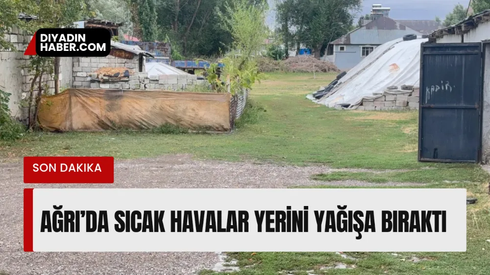 Ağrı’da sıcak havalar yerini yağışa bıraktı.